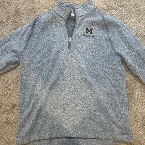 Mens XL fleece Michigan quarter zip